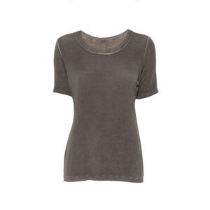 UMA WANG Ribbed Knit Short Sleeve T-Shirt Women GREY T-Shirts & Tops